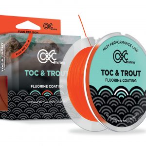 Fil de pêche TOC & TROUT rouge fluo 150 m
