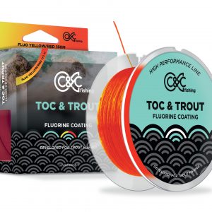 Fil de pêche TOC & TROUT Bicolore Jaune/Rouge Fluo 150 m