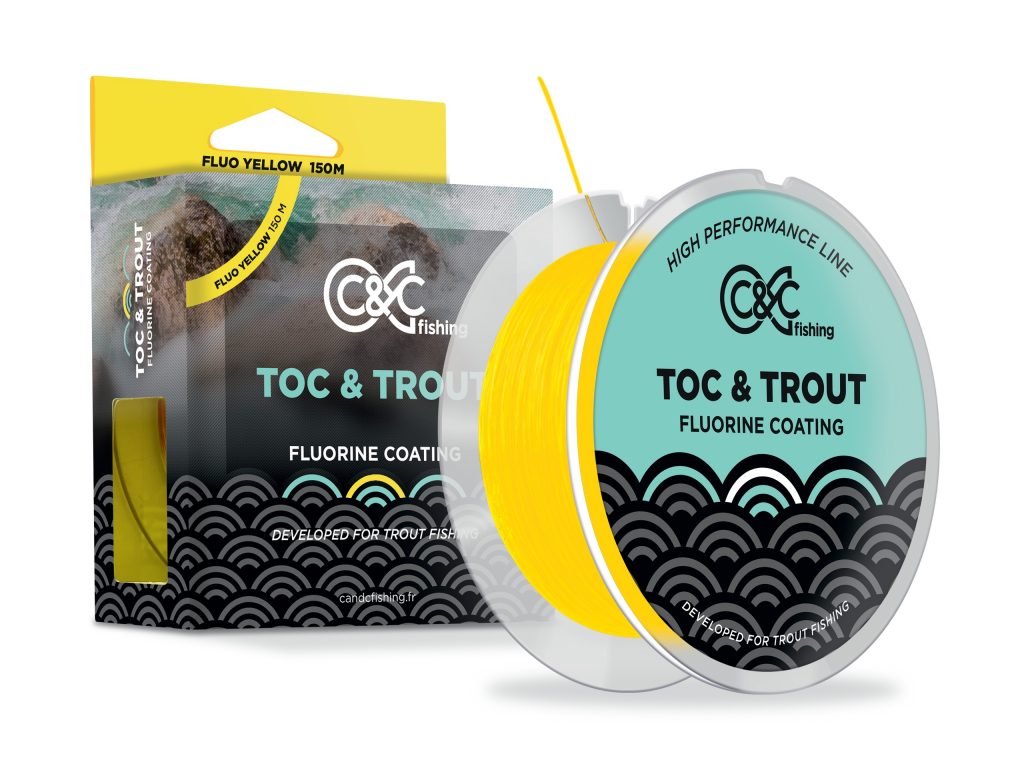 Fil de pêche TOC & TROUT Jaune fluo 150 m