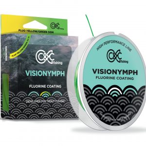 Fil de pêche VISIONYMPH Fluorine Coating Bicolore Jaune/Vert fluo 50 m