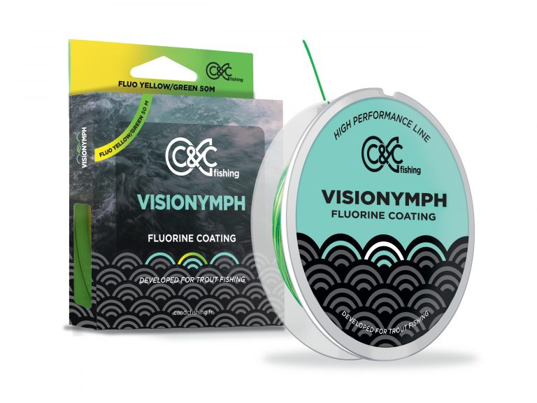 Fil de pêche VISIONYMPH Fluorine Coating Bicolore Jaune/Vert fluo 50 m